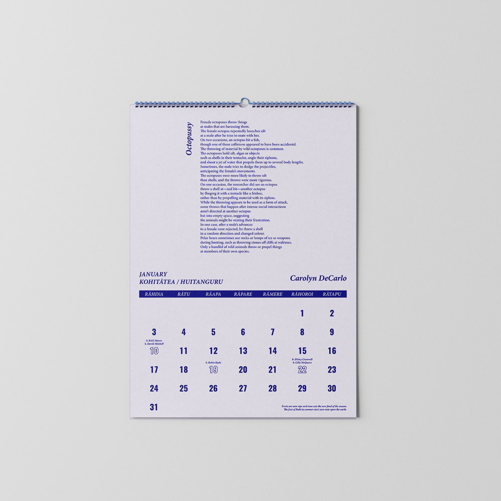 Poetry Calendar 2022